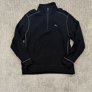 Tommy Bahama Men's Black Half-Zip Sweater